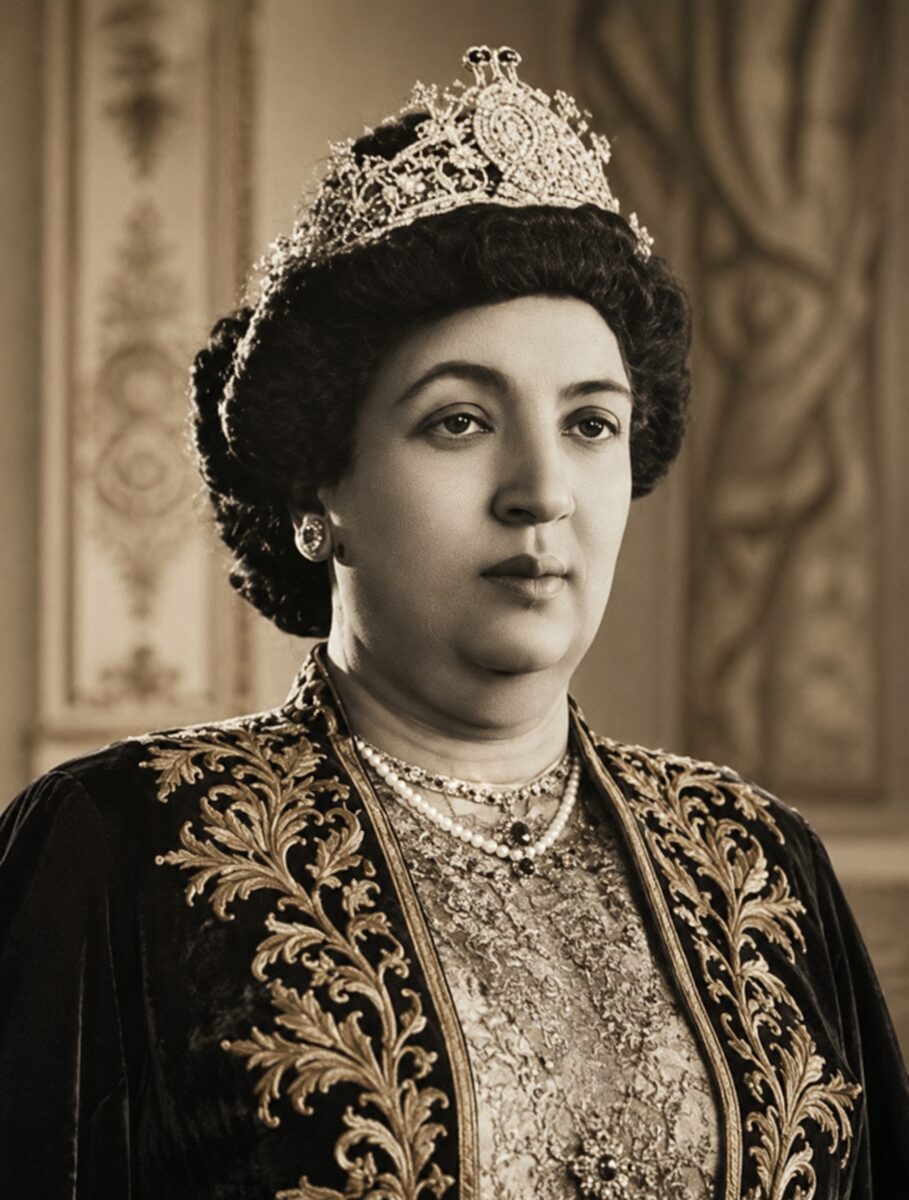 Portrait of Her Imperial Majesty Empress Menen wearing her diamond tiara
